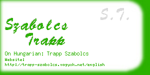 szabolcs trapp business card
